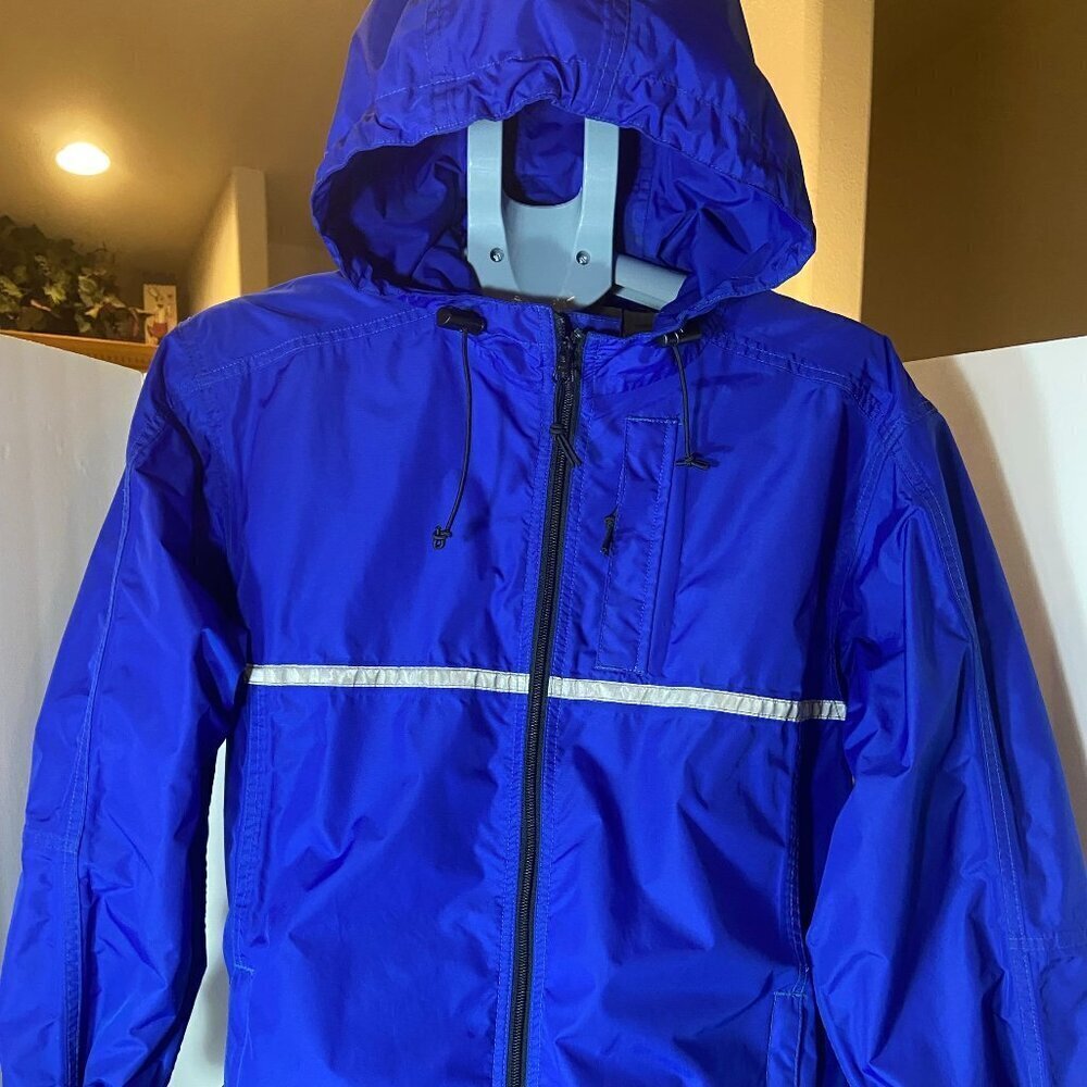 Cintas Waterproof Nylon Hooded Jacket – Royal Blue – Size Small
